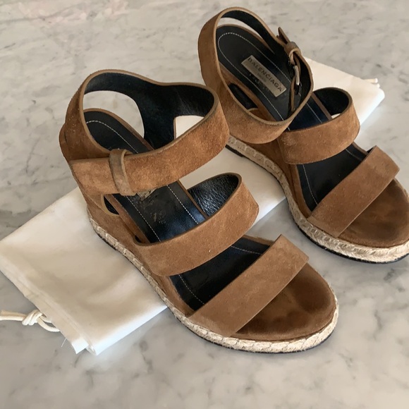 Balenciaga Suede Platform Sandals - Picture 2 of 13